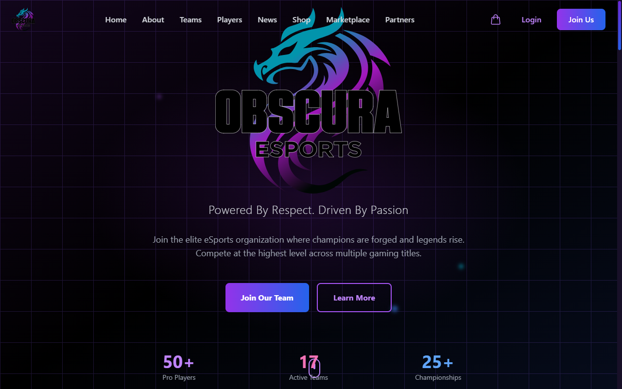 Obscura Esports screenshot